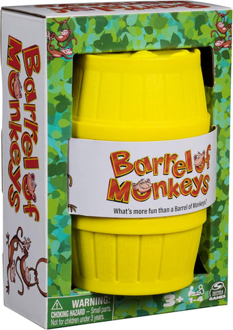 Barrel of Monkeys Retro Linking Family Game | Preschool Games | Classic Games | Games for Family Game Night, for Ages 3+