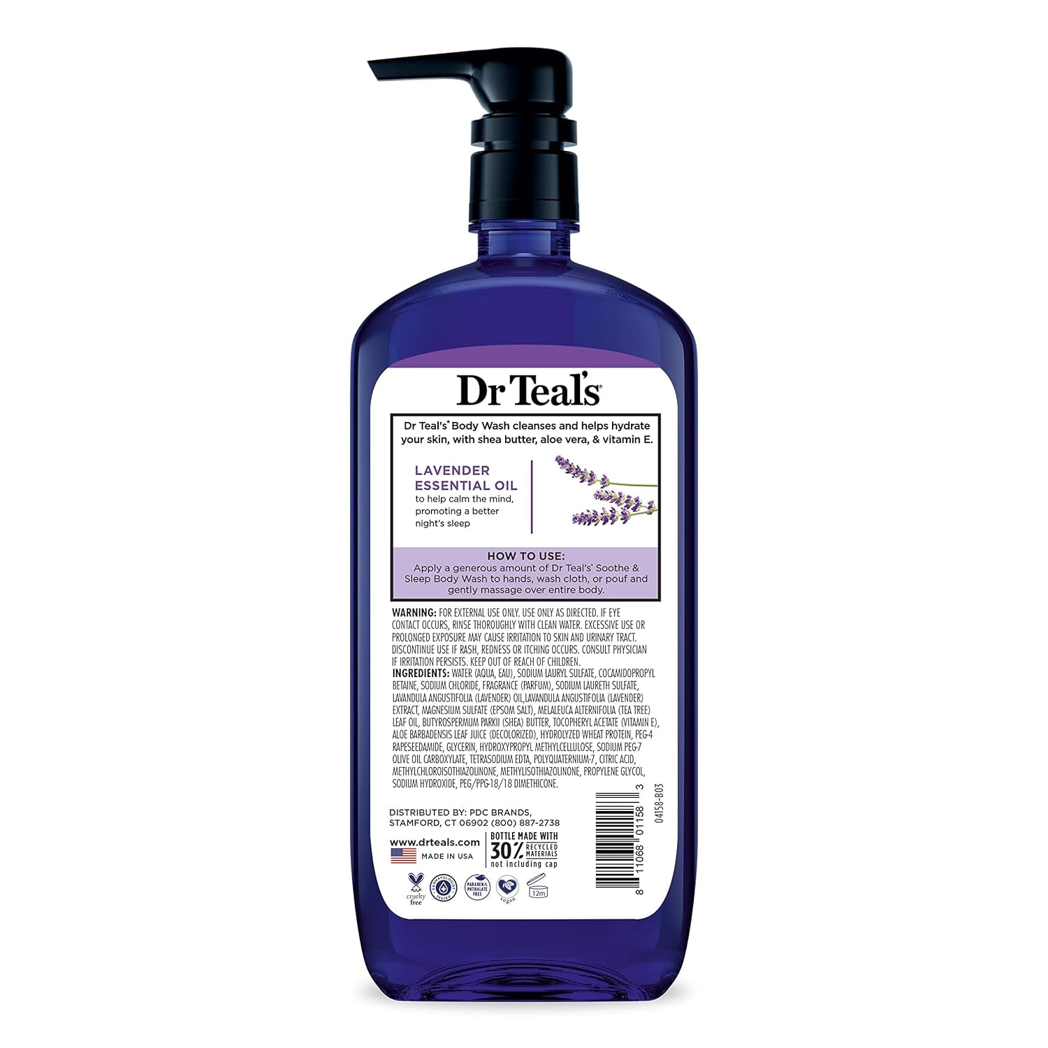 Body Wash with Pure Epsom Salt, Lavender & Eucalyptus, 24 Fl Oz (Pack of 2)