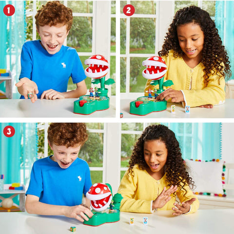 Super Mario Piranha Plant Escape! - Tabletop Action Game for Ages 4+ with 2 Collectible Super Mario Action Figures