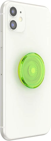 Translucent Phone Grip with Expanding Kickstand,  for Phone, Translucent Popgrip - Blazing Lime