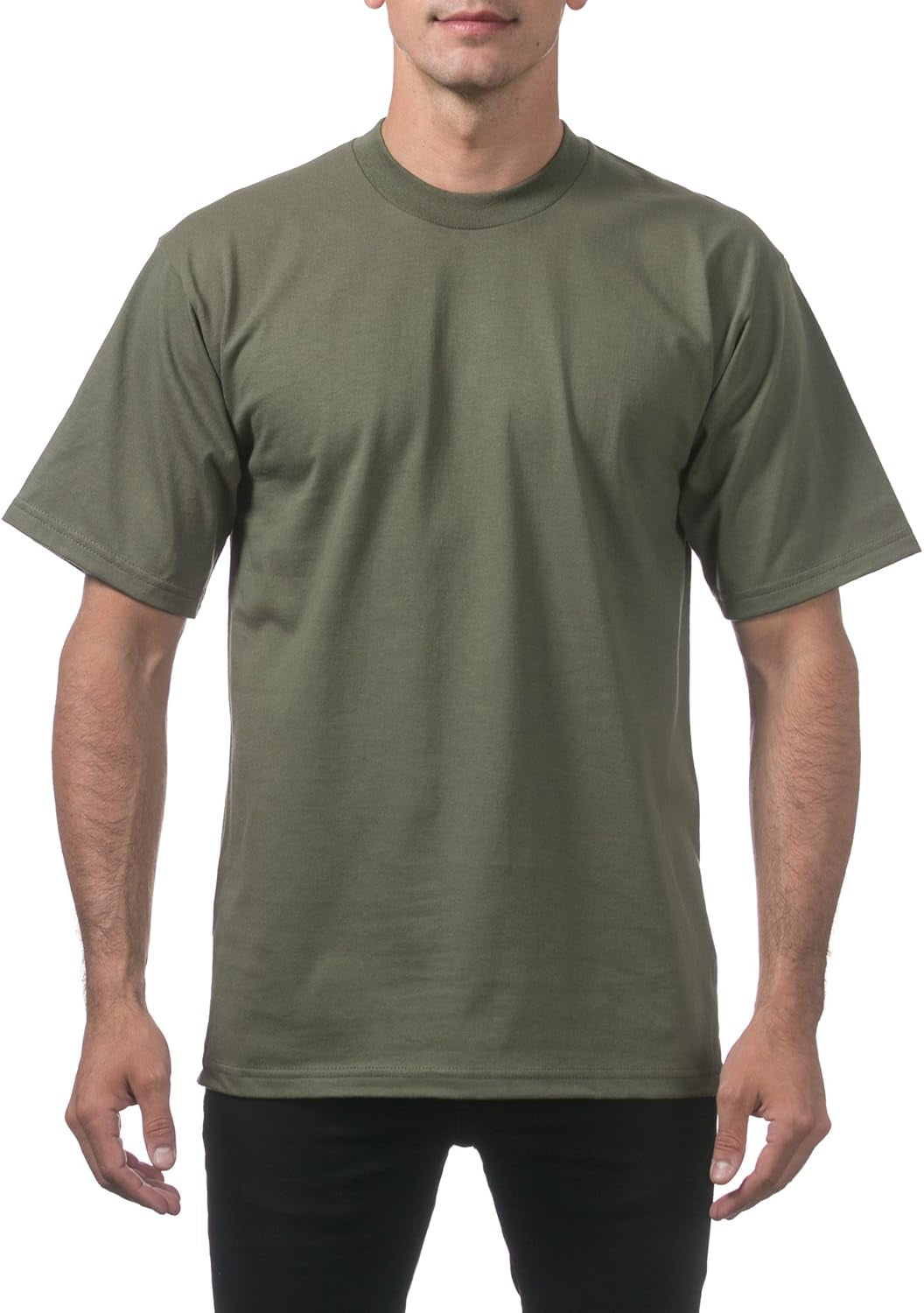 Men'S Heavyweight Cotton Short Sleeve Crew Neck T-Shirt