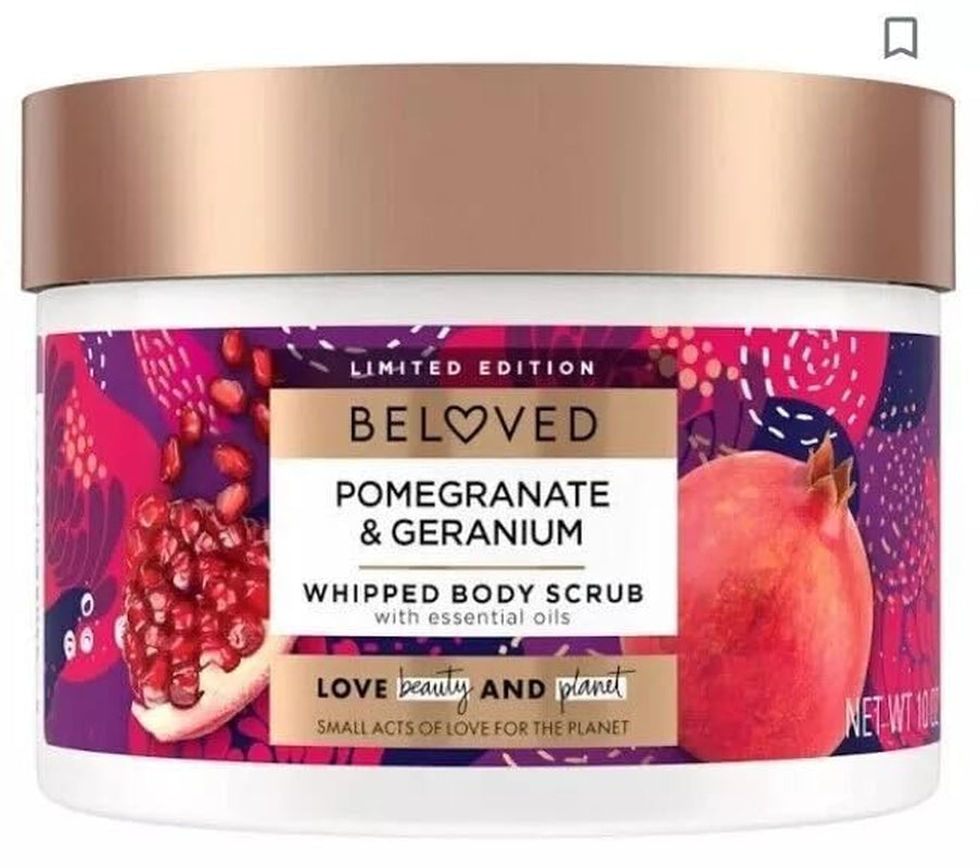 Pomegranate and Geranium Whipped Body Scrub, 10 Fl Oz (Pack of 1)