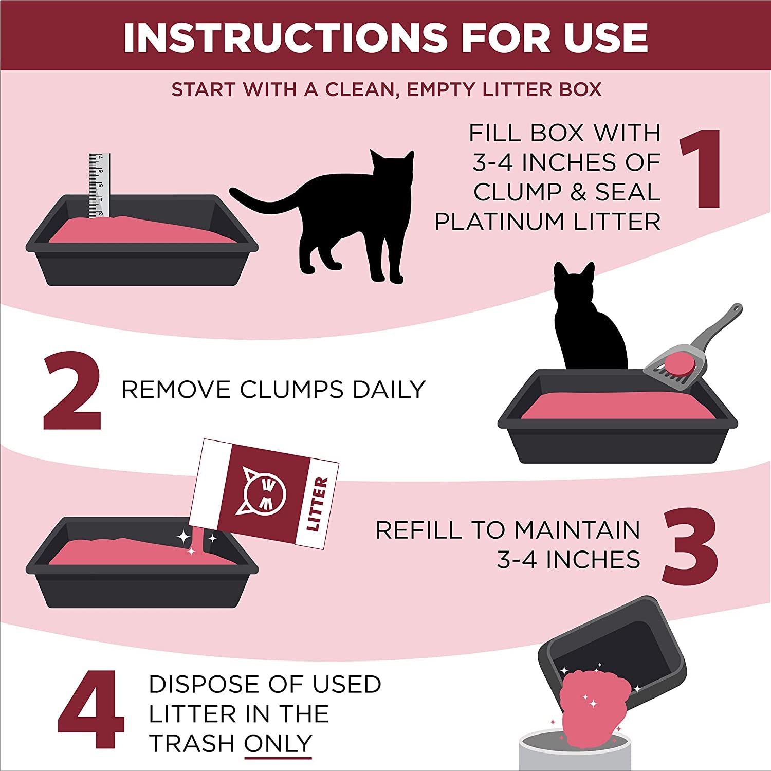 Clump & Seal Platinum Multi-Cat Complete Odor Sealing Clumping Cat Litter with 14 Days of Odor Control, 37 Lbs, Online Exclusive Formula