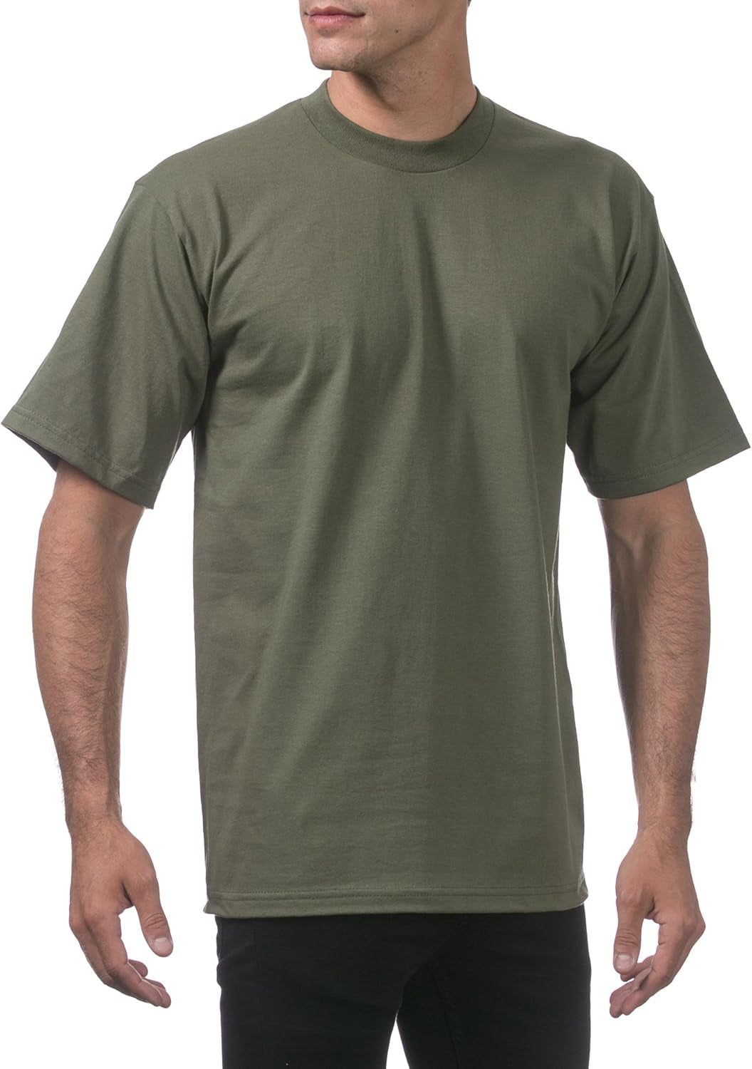 Men'S Heavyweight Cotton Short Sleeve Crew Neck T-Shirt