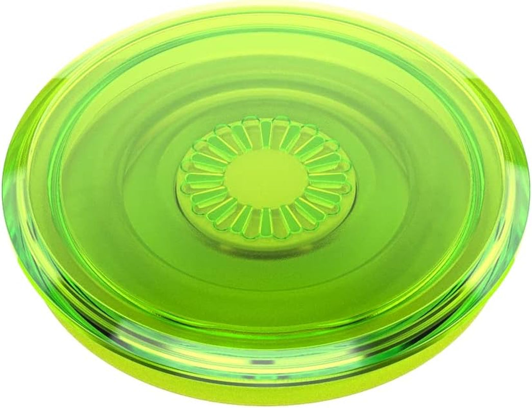 Translucent Phone Grip with Expanding Kickstand,  for Phone, Translucent Popgrip - Blazing Lime