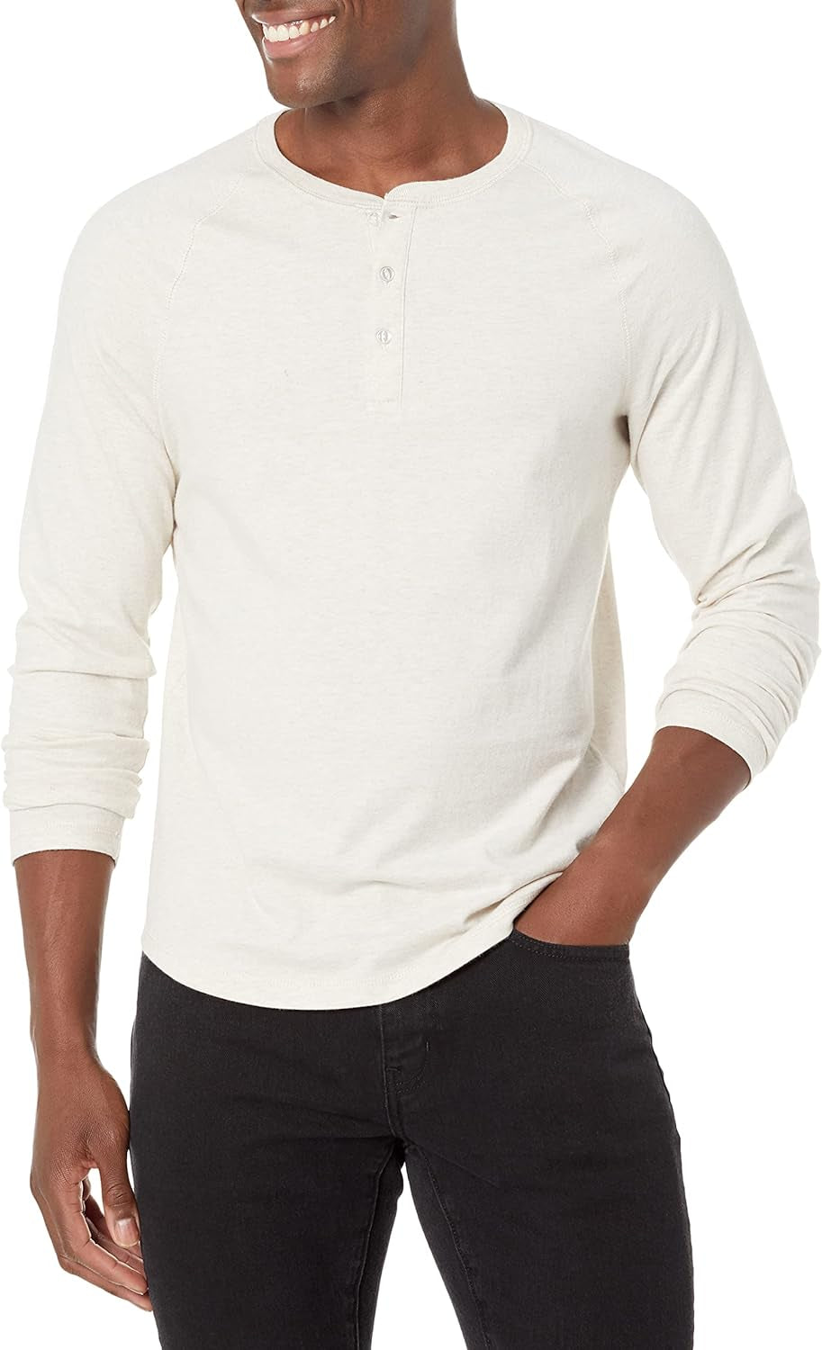 Men'S Slim-Fit Long-Sleeve Henley Shirt