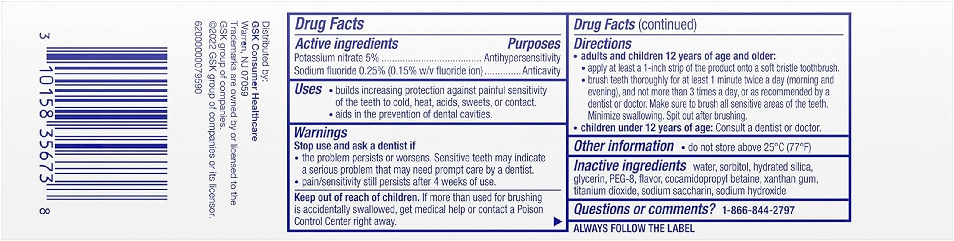 Gentle Teeth Whitening Enamel Toothpaste for Sensitive Teeth, to Reharden and Strengthen Enamel, Amazon Exclusive, Fresh Mint - 4 Ounces (Pack of 3)