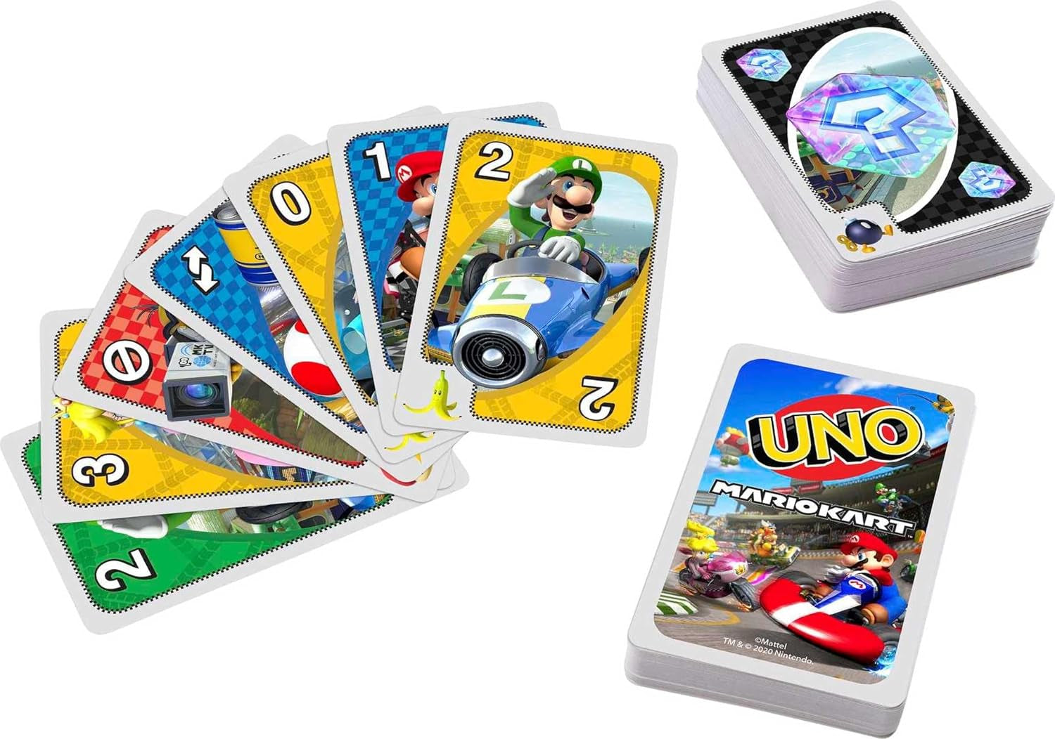 ​UNO Mario Kart Card Game for Kids, Adults, Family and Game Night with Special Rule for 2-10 Players