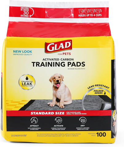 for Pets Black Charcoal Puppy Pads 23" X 23" All-In-One | Puppy Potty Training Pads That ABSORB & NEUTRALIZE Urine Instantly | New & Improved Quality Puppy Pee Pads, 100 Count