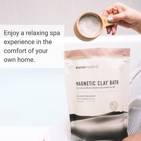 Magnetic Bentonite Clay Detox Bath – Sodium & Calcium Bentonite, & Himalayan Salt – Healing Clay to Remove Environmental Toxins for a Whole Body Detox – Health & Beauty Clay by