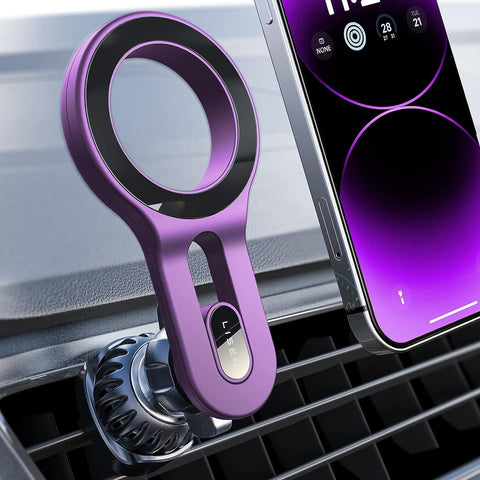 for Magsafe Car Mount, Purple Car Accessories Car Phone Holders for Iphone, [Easily Install] Hands Free Magnetic Phone Holder for Car, Fit for Iphone 15 14 13 12 Pro plus Max Mini Magsafe Case