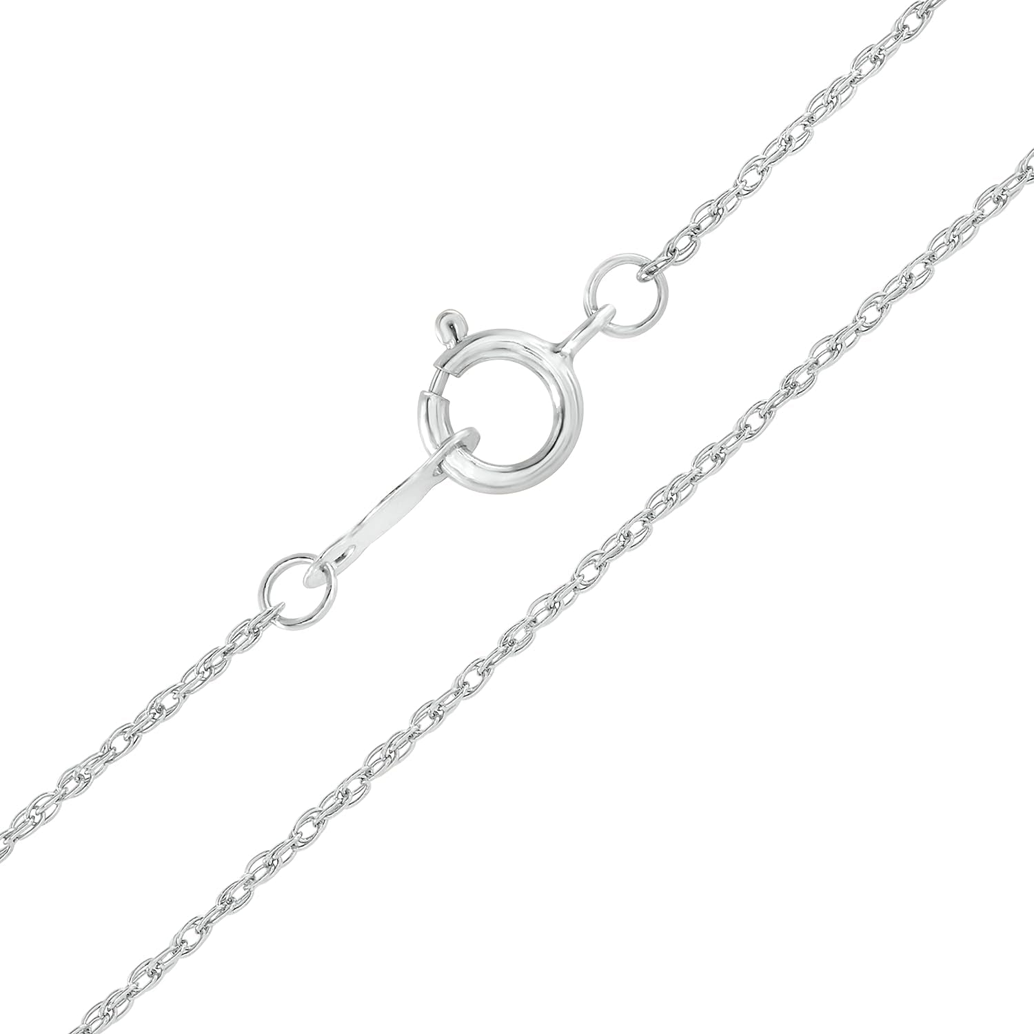 Small 10K White Gold Natural Round-Cut Diamond Accent (I-J Color, I2-I3 Clarity) 3 Stone Cross Pendant-Necklace,18"