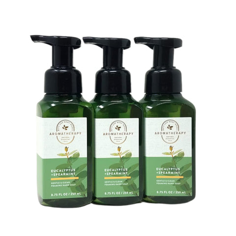 Aromatherapy Stress Relief Eucalyptus Spearmint Gentle Foaming Hand Soap 8.75 Fl.Oz Set of 3