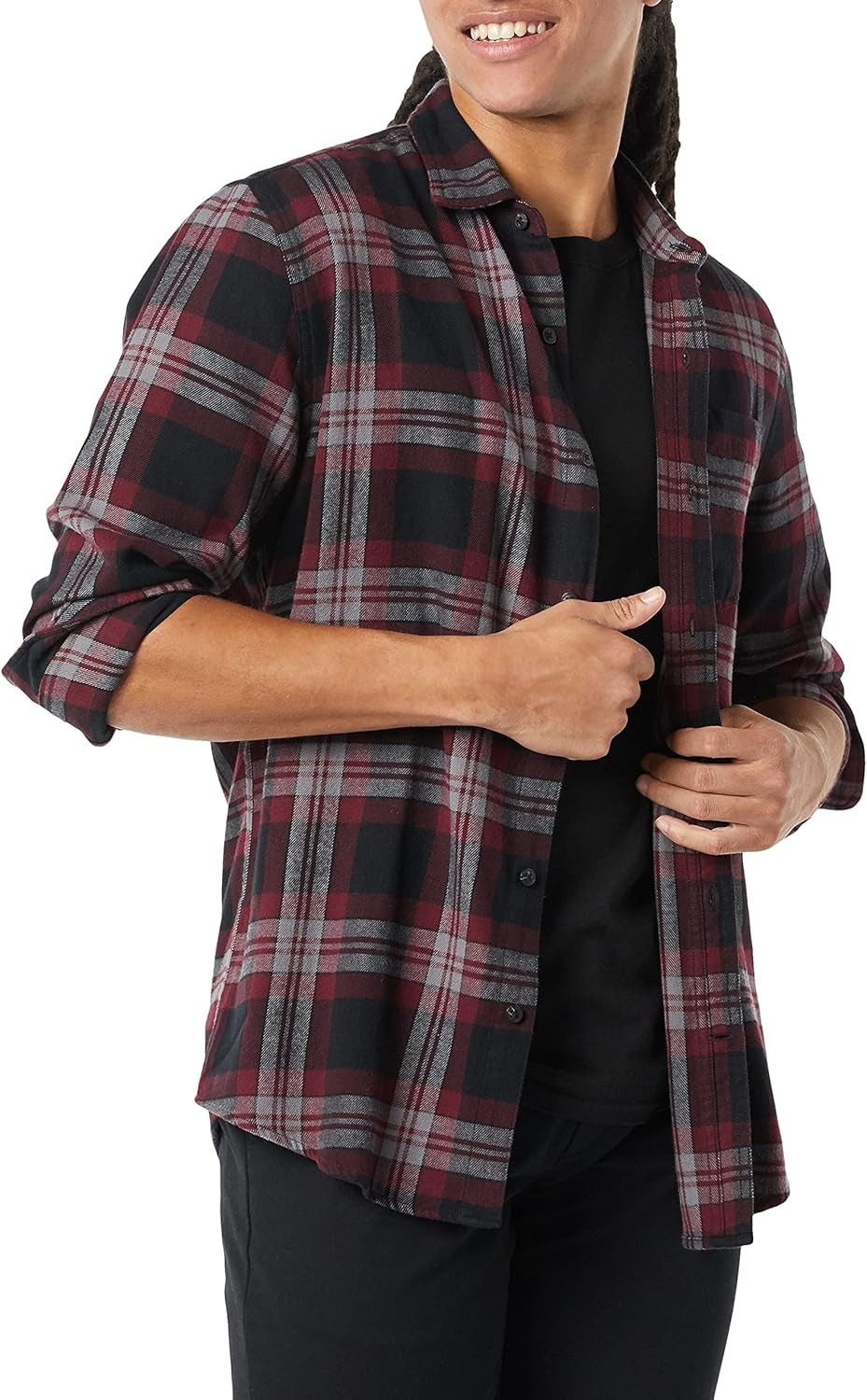 Men'S Long-Sleeve Flannel Shirt (Available in Big & Tall)